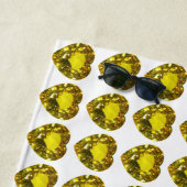 Herzgelber Edelstein Strandtuch (Beispiel)