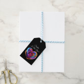 Herzgeprägte farbenfrohe Rose- Geschenkanhänger (Mit Garn)