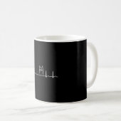 Herzgeschenk für Schwarze Katzen Kaffeetasse (VorderseiteRechts)