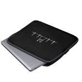 Herzgeschenk für Schwarze Katzen Laptopschutzhülle (Vorne Knopf)