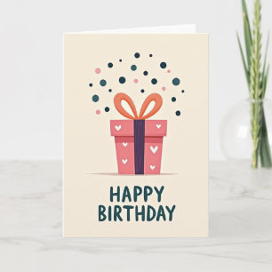 Herzgeschenk Geburtstagskarte Karte