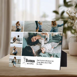 Herzgeschenk mit Foto für Stiefmutter Fotoplatte