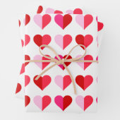 Herzgeschenkmuster, Valentinstag-Dekoration Geschenkpapier Set (Beispiel)