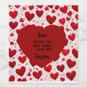 Herzgestalterisch, du bist das beste Valentine Weinetikett (Einzelnes Label)