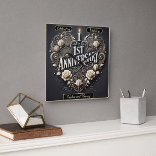 Herzgestalterische Elegance für alle Altersgruppen Quadratische Wanduhr