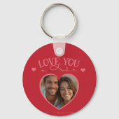 Herzgestalterische Foto-LIEBE DICH Valentin Schlüsselanhänger (Vorderseite)