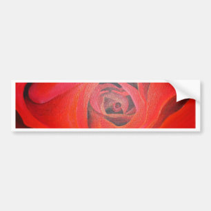 Herzgestalterische künstlerische Rote Rose Autoaufkleber