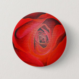 Herzgestalterische künstlerische Rote Rose Button