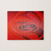 Herzgestalterische künstlerische Rote Rose Puzzle (Horizontal)
