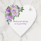 Herzgestalterische Lila Lavendelblüte | Geschenkanhänger (Rückseite)