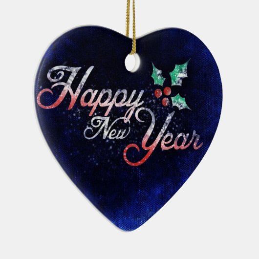 Herzgestalterische Neujahrsschmuck Keramik Ornament (Rechts)