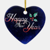Herzgestalterische Neujahrsschmuck Keramik Ornament (Vorne)