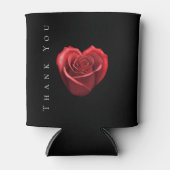 Herzgestalterische Rote Rose-Hochzeit-Dankeschön Dosenkühler (Vorderseite)
