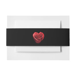 Herzgestalterische Rote Rose-Hochzeit- Einladungsbanderole