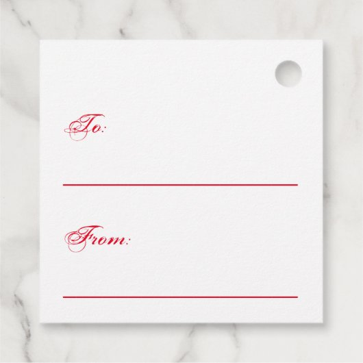 Herzgestalterische Rote Rose Valentinstag Geschenkanhänger (Rückseite)