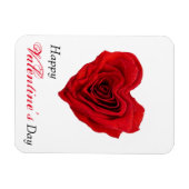 Herzgestalterische Rote Rose Valentinstag Magnet (Horizontal)