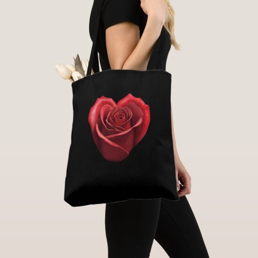 Herzgestalterische Rote Rose-Valentinstag Tasche (Von Nahem)
