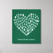 Herzgestalterische Yoga Pose Achtsamkeit, Balance  Leinwanddruck (Vorderseite)