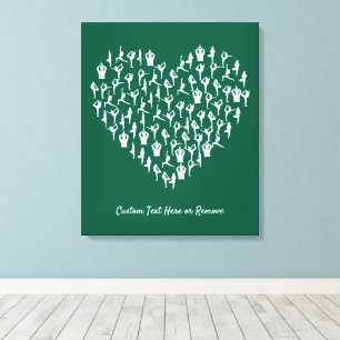 Herzgestalterische Yoga Pose Achtsamkeit, Balance  Leinwanddruck