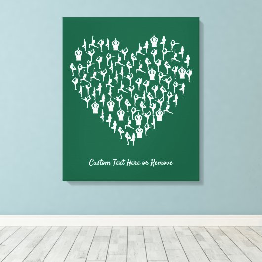 Herzgestalterische Yoga Pose Achtsamkeit, Balance  Leinwanddruck (Insitu (Holzboden))