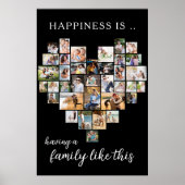 Herzgestalterisches Collage Happy ist eine Familie Poster (Vorne)
