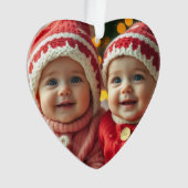 Herzgestalterisches Foto Ornament (Vorderseite)