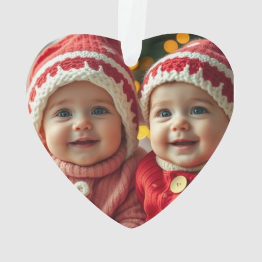 Herzgestalterisches Foto Ornament (Rückseite)