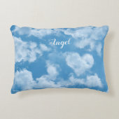 Herzgestaltete Cloud Lovely Blue Template Elegant Dekokissen (Vorderseite)