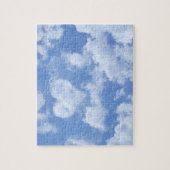 Herzgestaltete Cloud Lovely Blue Template Elegant Puzzle (Vertikal)