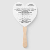 Herzgestaltete Fahne mit nationalen Anthem-Lyirs Fächer (Rückseite)