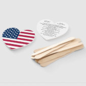 Herzgestaltete Fahne mit nationalen Anthem-Lyirs Fächer (Non-assembled)