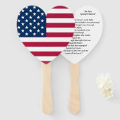 Herzgestaltete Fahne mit nationalen Anthem-Lyirs Fächer (Vorne und Hinten)