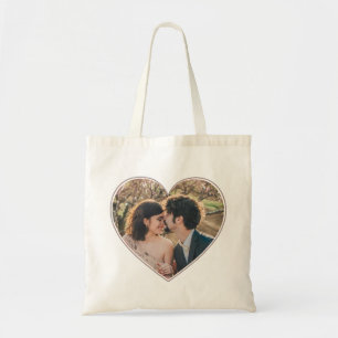 Herzgestaltete Foto-Valentinen oder Hochzeiten nac Tragetasche