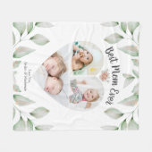 Herzgestaltete Fotocollage Beste Mama je Fleecedecke (Vorderseite (Horizontal))