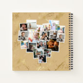 Herzgestaltete Fotocollage Schönes Familientagebuc Notizblock (Rückseite)