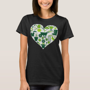 Herzgestaltete Gartengeräte für den Garten T-Shirt