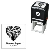 Herzgestalteter Baum des Lebens, Geburtsdatum Permastempel (Beispiel)