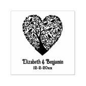 Herzgestalteter Baum des Lebens, Geburtsdatum Permastempel (Design)