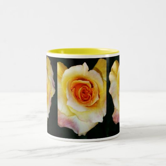 Herzgestalteter Rose-Cup Zweifarbige Tasse (Mittel)