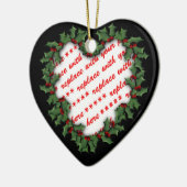 Herzgestalteter Weihnachtsrahmen für das Foto Keramikornament (Links)