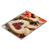 Herzgestalteter Zuckerkeks Sweet Nothing Foto Red Notizblock (Linke Seite)