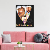 Herzgestaltetes Foto Beste Mama je Typografie Kuns Leinwanddruck (Insitu (Wohnzimmer))