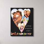 Herzgestaltetes Foto Beste Mama je Typografie Kuns Leinwanddruck (Vorderseite)