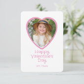 Herzgestaltetes Foto im Klassenzimmer Valentine's  Dankeskarte (Stehend Vorderseite)