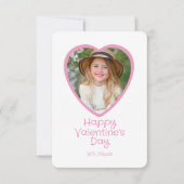 Herzgestaltetes Foto im Klassenzimmer Valentine's  Dankeskarte (Vorderseite)