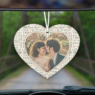 Herzgestaltetes Foto Wahre Love Valentines oder Ho Autolufterfrischer