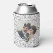 Herzgestaltetes Foto Wahre Love Valentines oder Ho Dosenkühler (Kanne Rückseite)