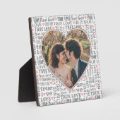 Herzgestaltetes Foto Wahre Love Valentines oder Ho Fotoplatte (Vorderseite)