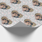 Herzgestaltetes Foto Wahre Love Valentines oder Ho Geschenkpapier (Ecke)