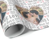 Herzgestaltetes Foto Wahre Love Valentines oder Ho Geschenkpapier (Rolleneckpunkt)